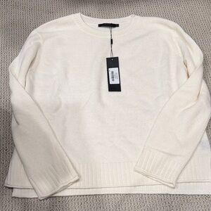 Jenni Kayne Cream Crew Neck everyday Sweater size medium nwt
